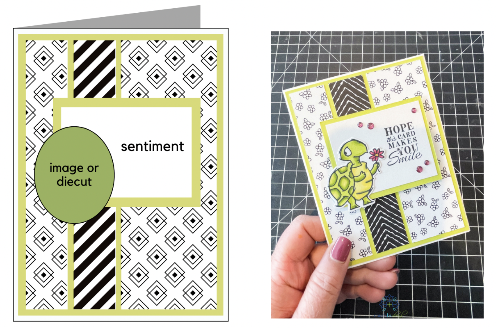 Layout Guides for Cards Example of a layout guide for creating custom greeting cards